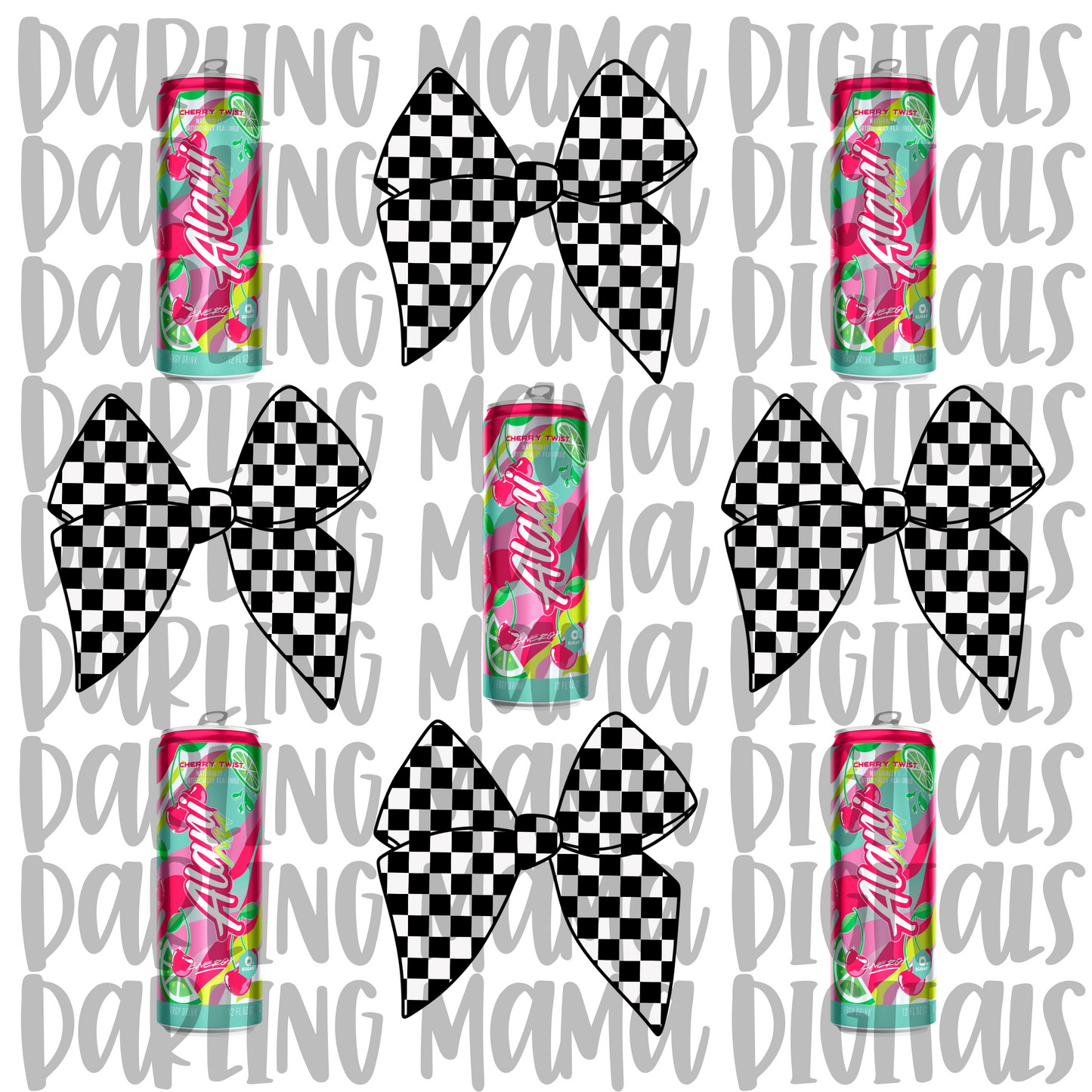 LAST CHANCE Alani Cherry TwostcCheckered Bow