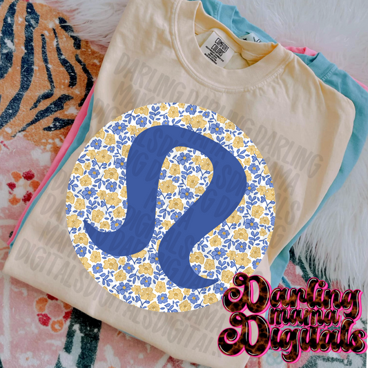 Blue and yellow flower L*l*