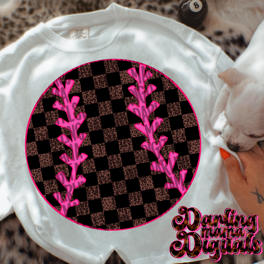 Cheetah Checkered baseball