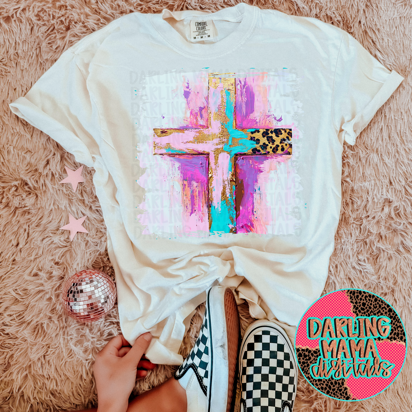 Preppy Messy Paint Cross