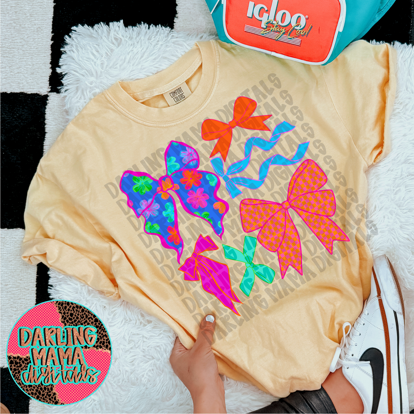 Neon Summer Bow Collage