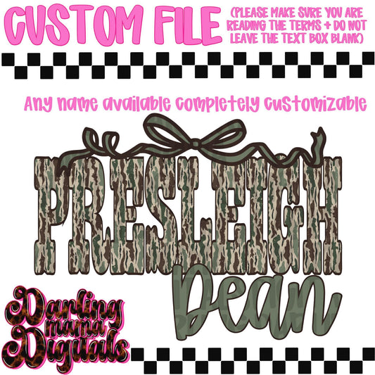 Custom girl camo name