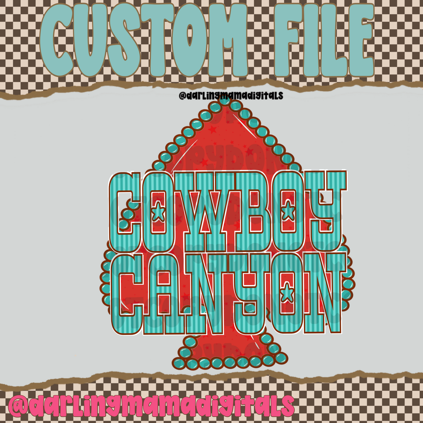 Custom western text