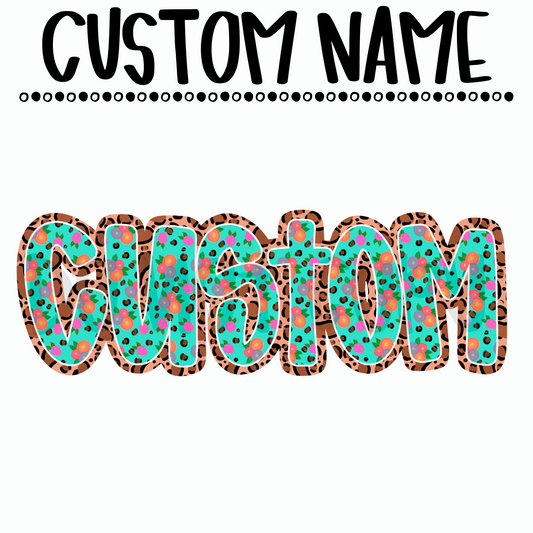 Hand Painted Floral Cheetah Custom