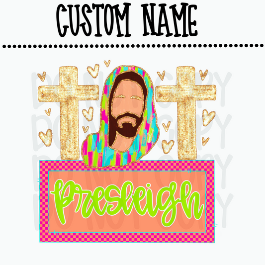 Custom brush stroke Jesus name
