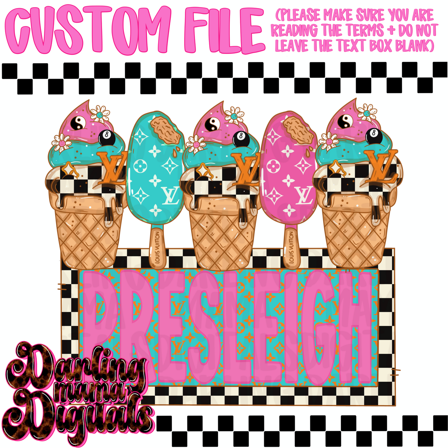 Custom boujee ice cream