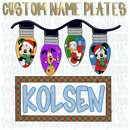 Custom Mickey Christmas lights