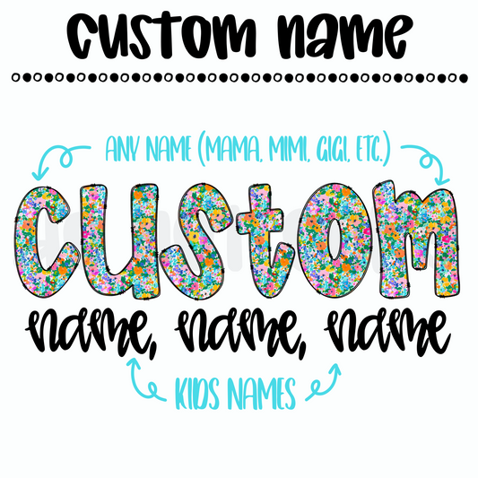 Ditsy Floral Custom name