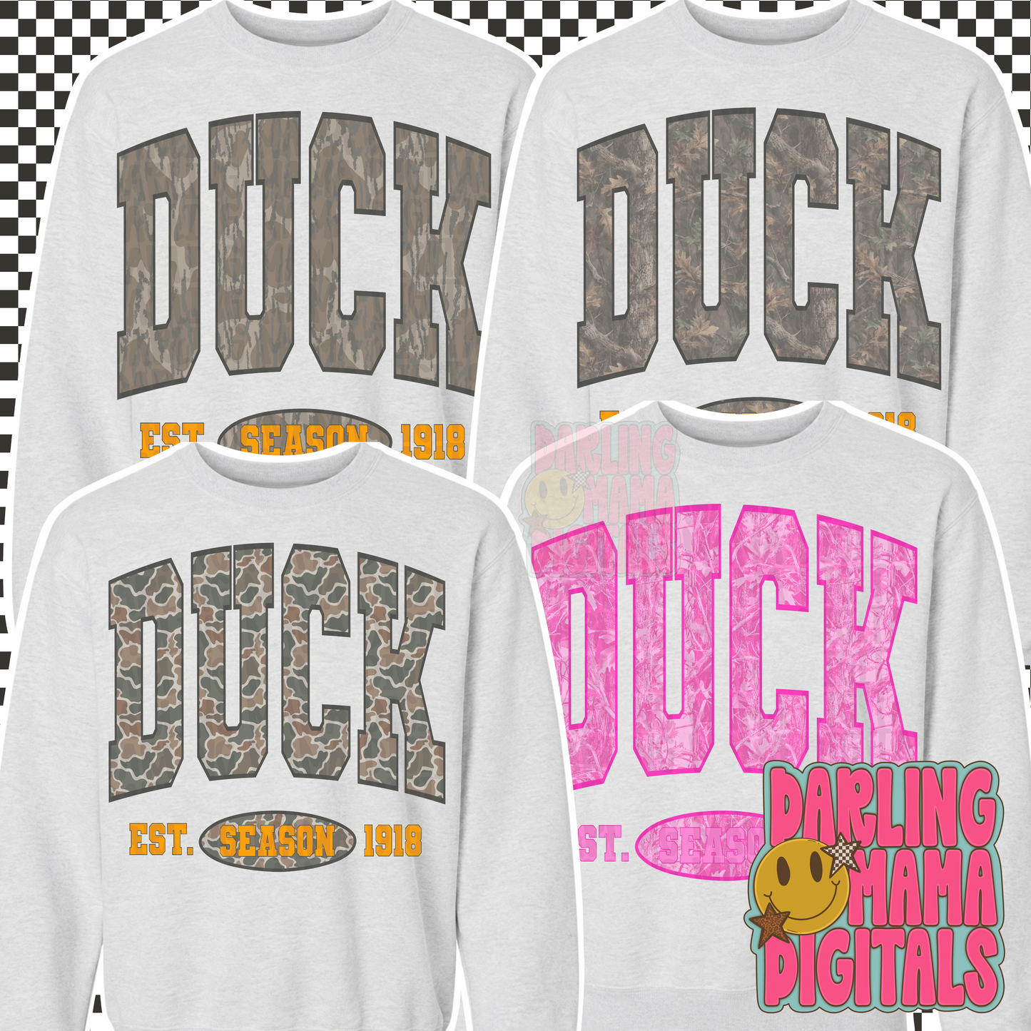 Assorted camo duck season bundle of 4