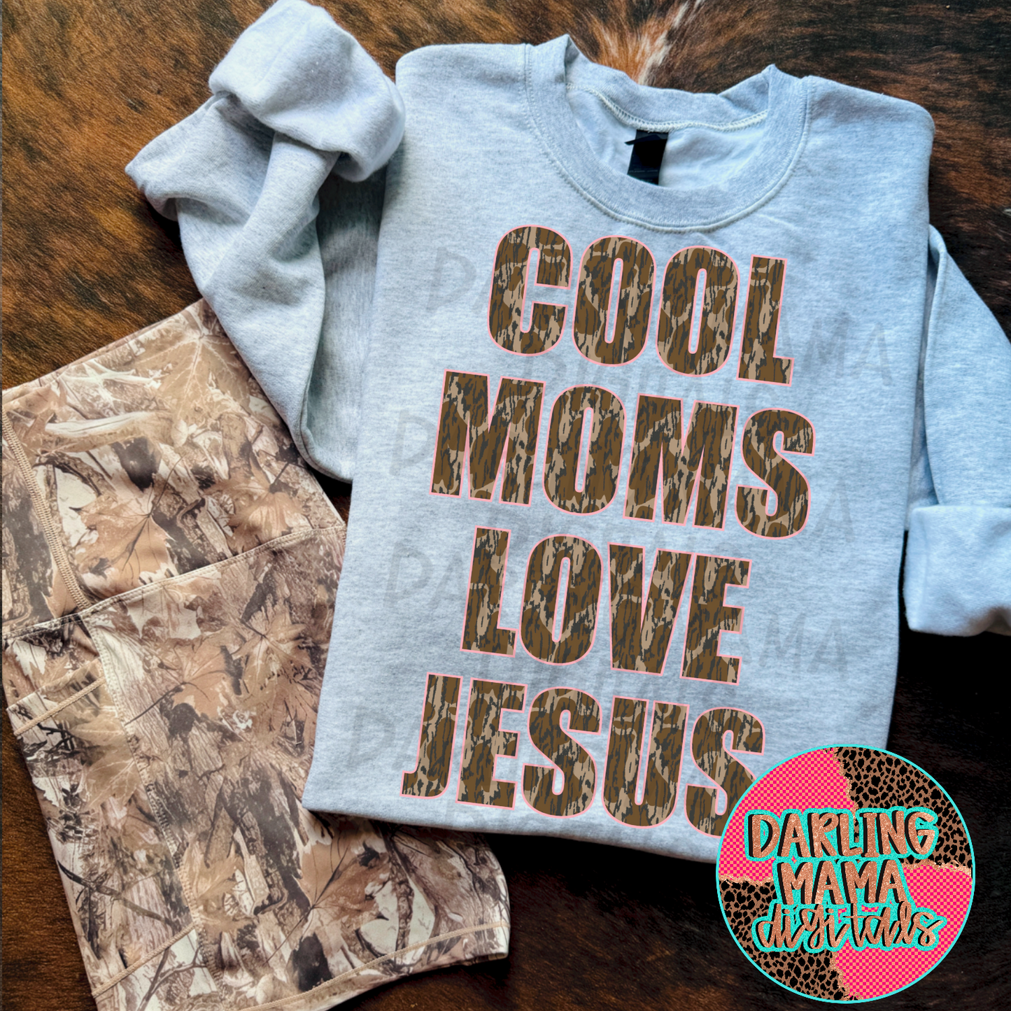 Camo cool moms love Jesus