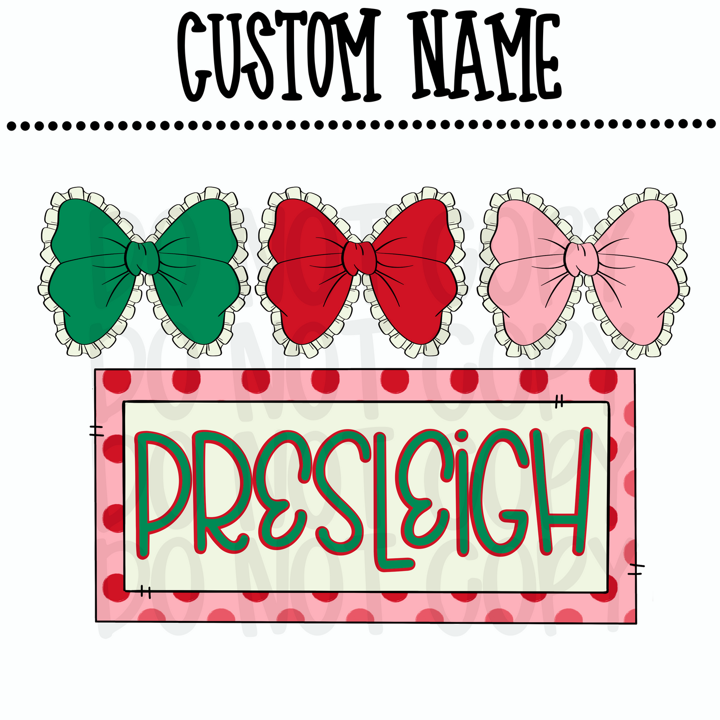 Custom Christmas Bows
