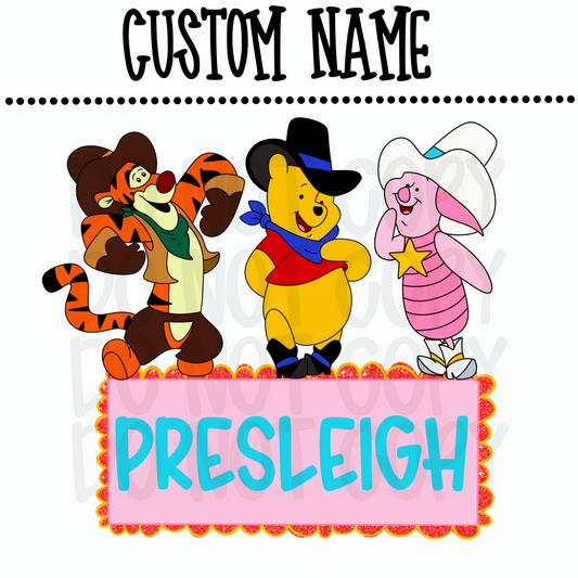 Custom Girl Western Pooh