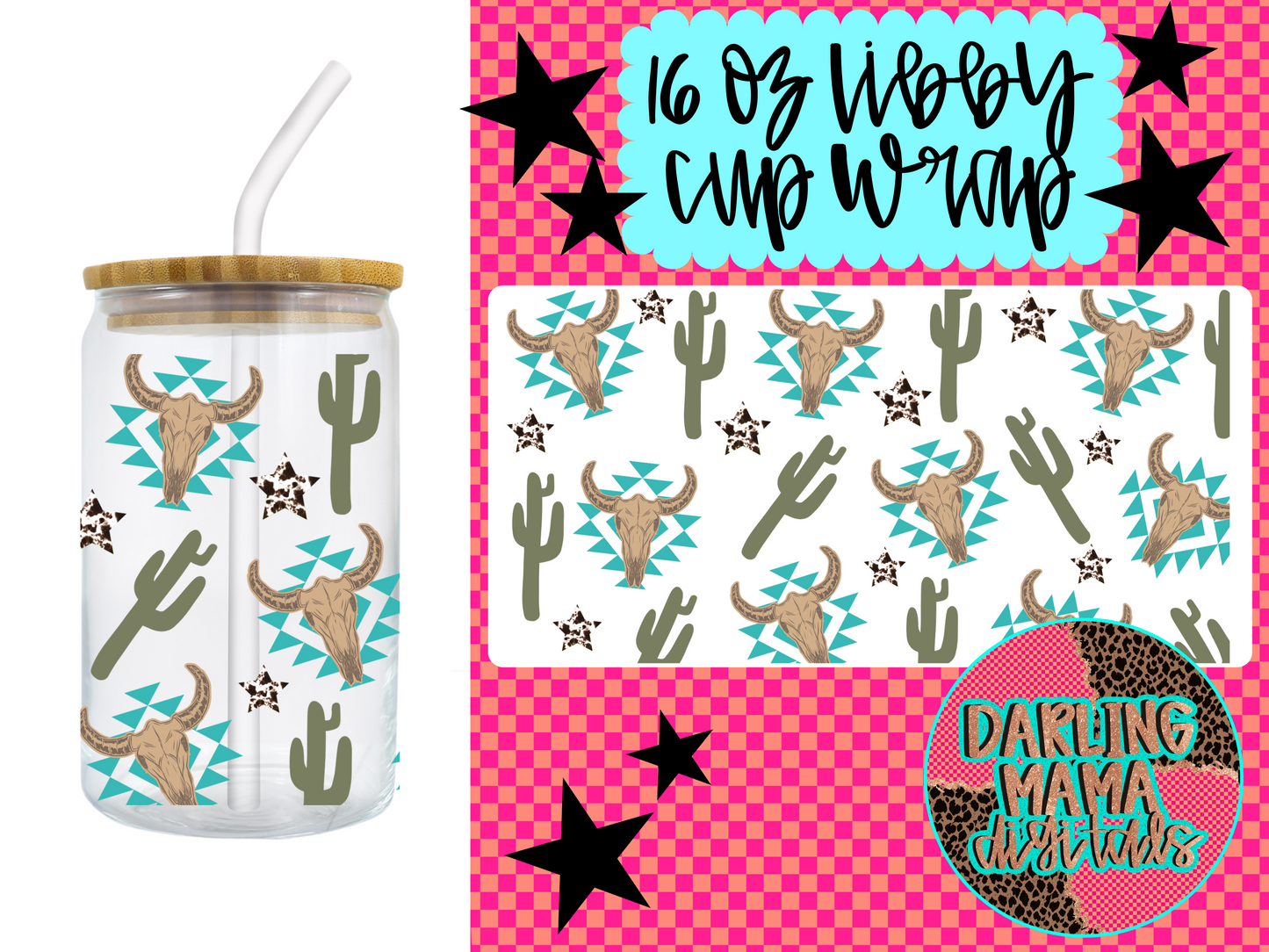 Aztec Long Horn Cup Wrap