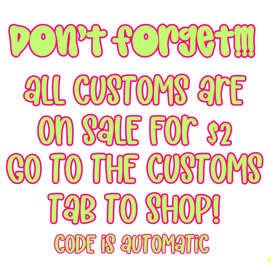 Customs Reminder (this is not a product)