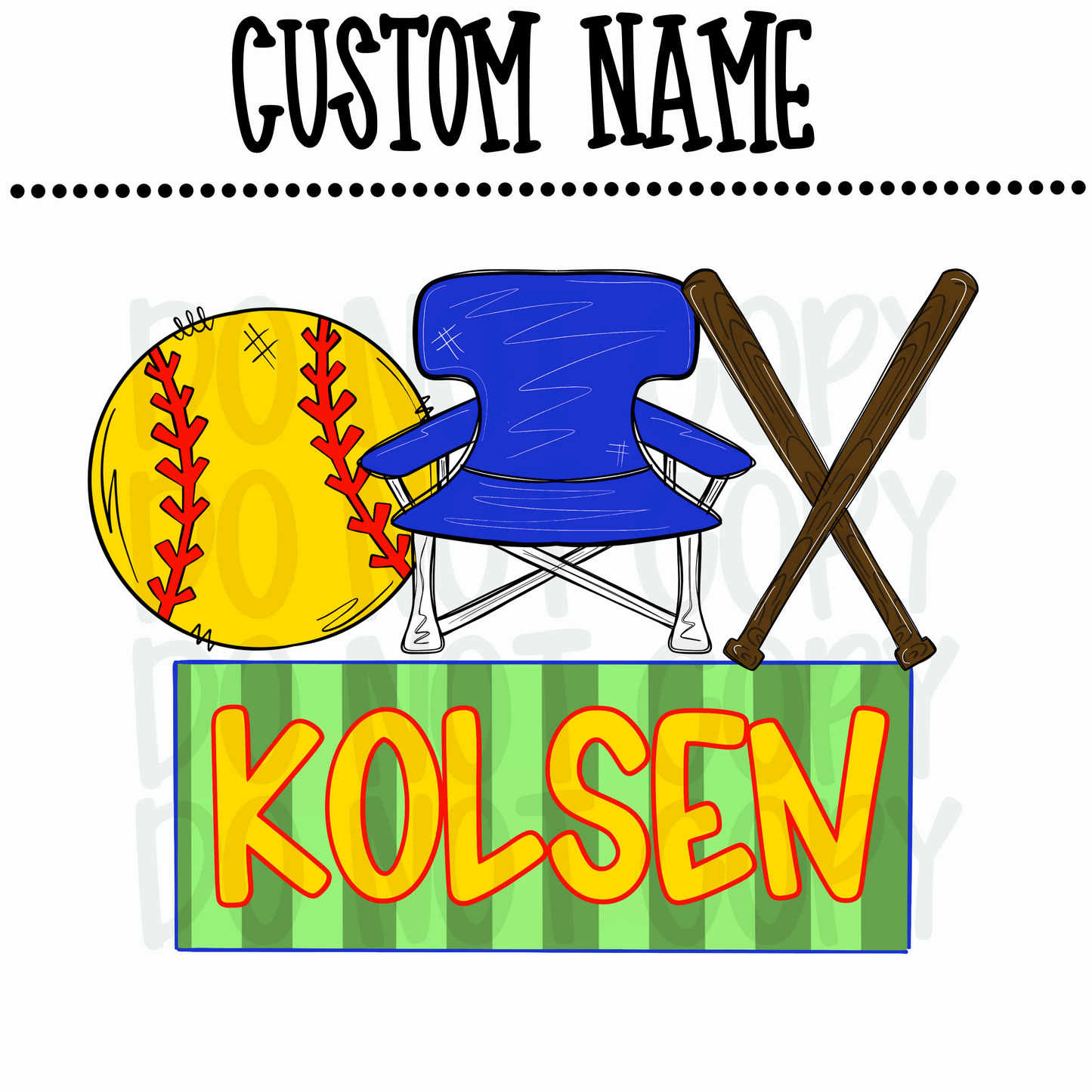 Custom Boy Softball Name