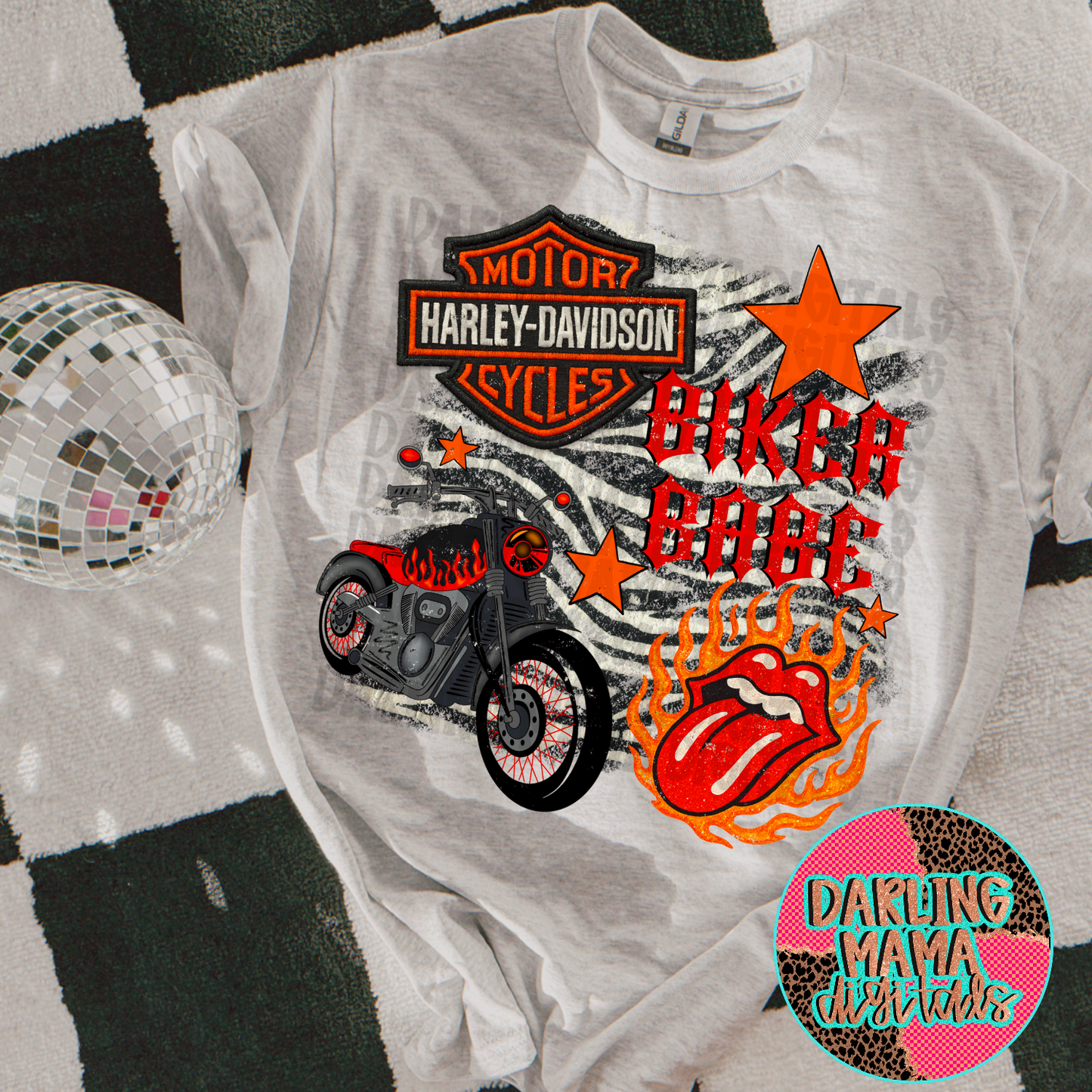 HD biker babe Collage