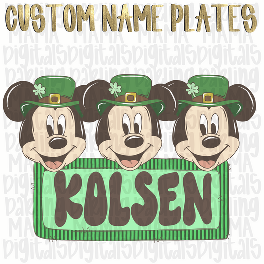 Custom green boy mouse