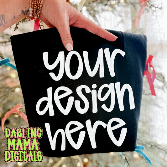 Black Christmas tree with bows