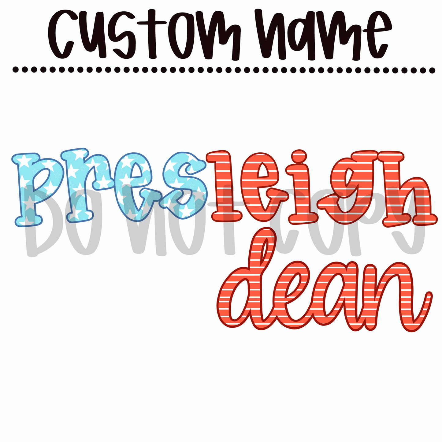 American Flag Custom Name