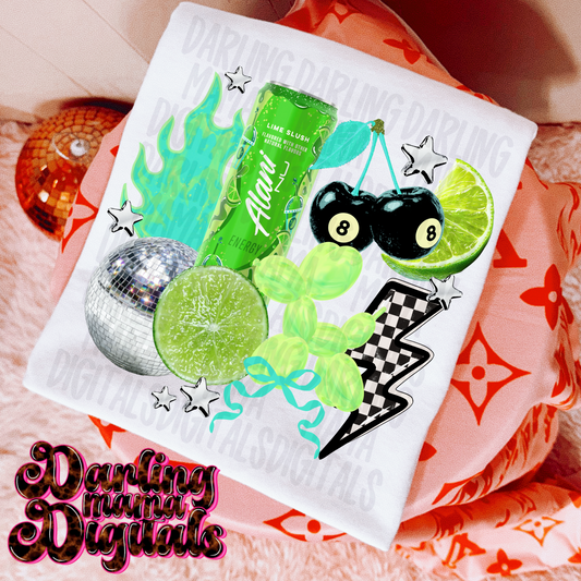Lime slush collage