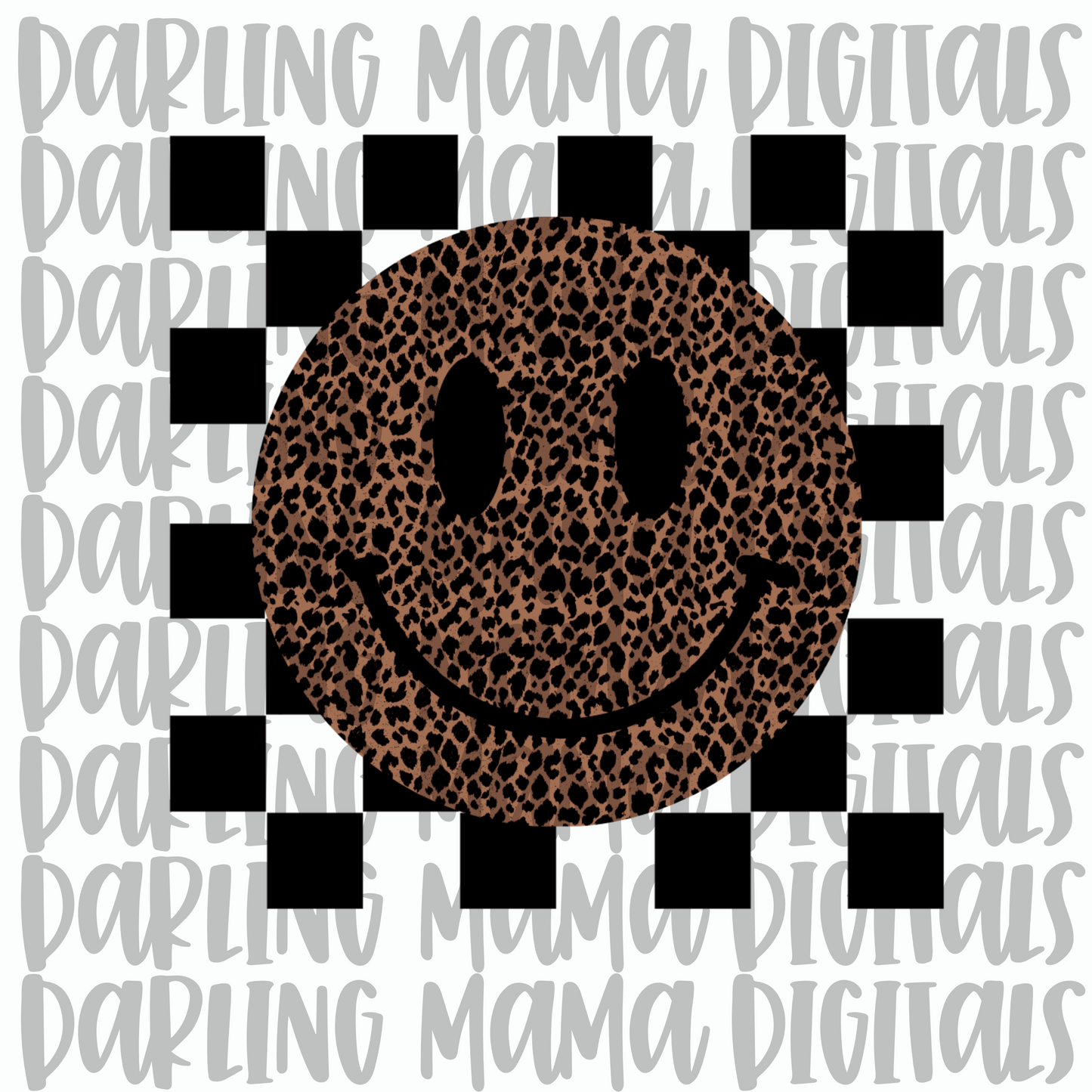 LC Cheetah Checkered Smiley