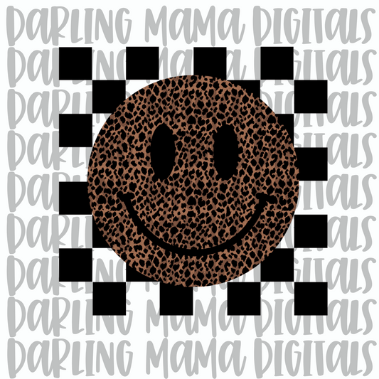 LC Cheetah Checkered Smiley