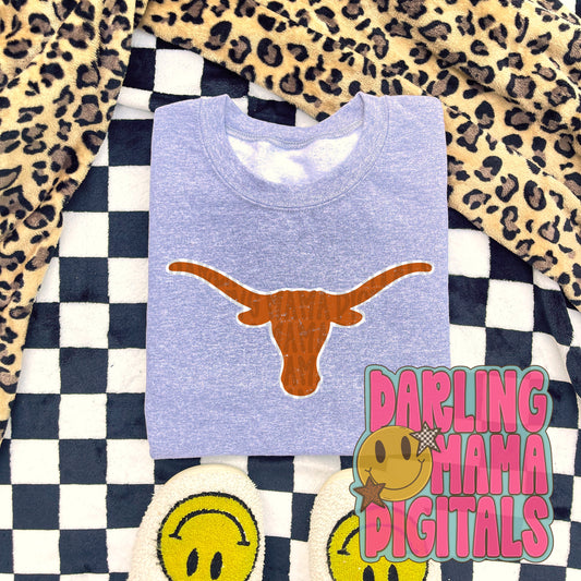 Vintage longhorn (includes 2 PNGs)