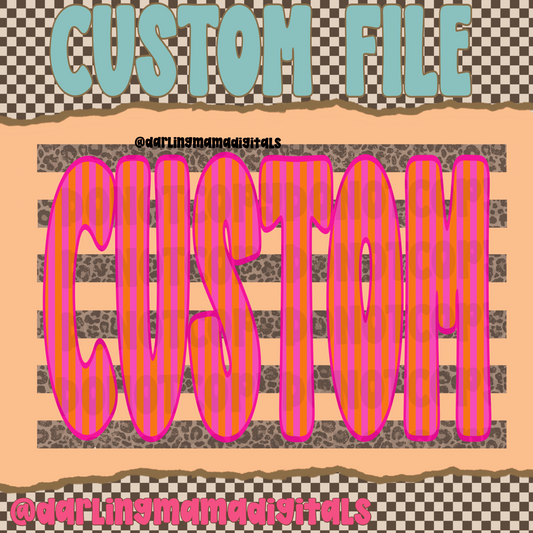 Custom striped name