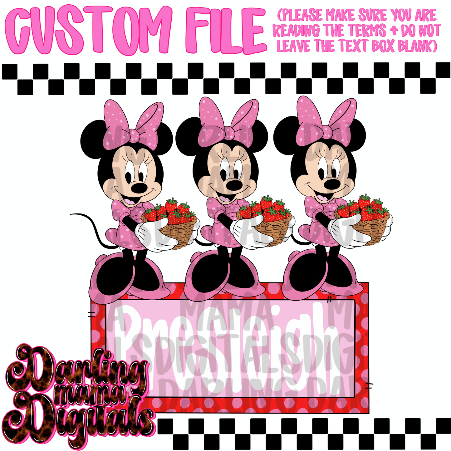 Custom strawberry mouse