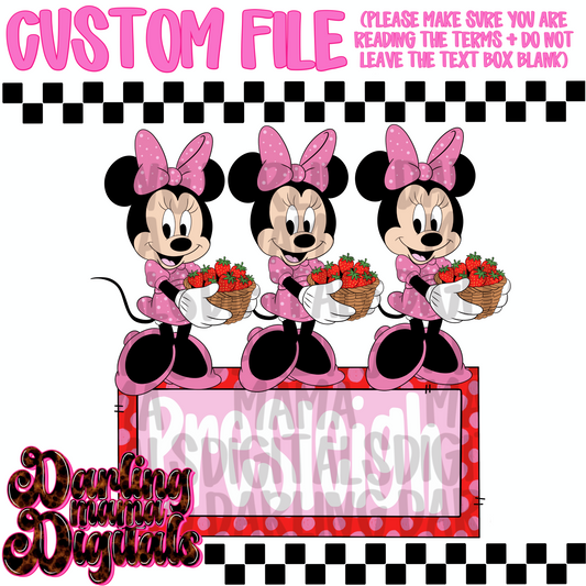 Custom strawberry mouse