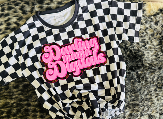 Blanksful black checkered