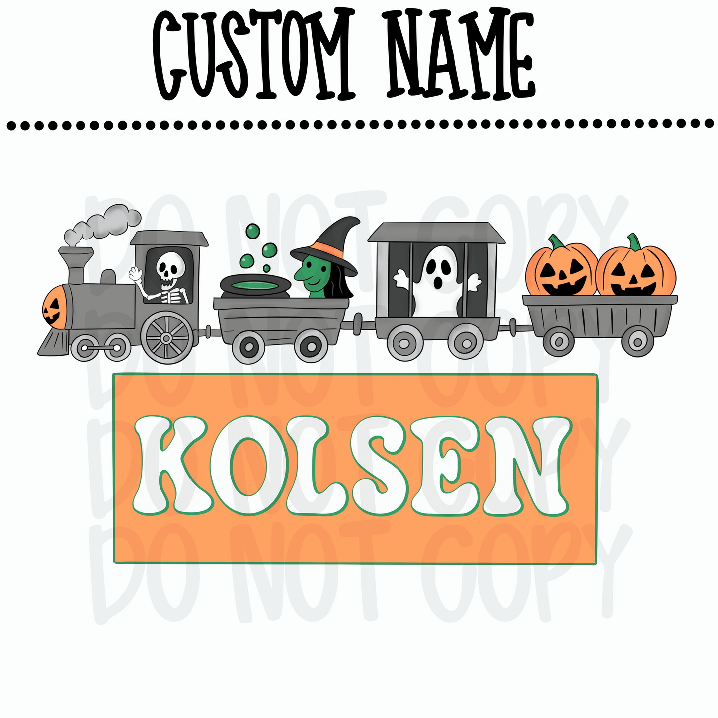 Custom Boy Spooky Train Name