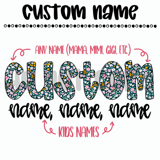 Custom Ditsy Floral 2 Name