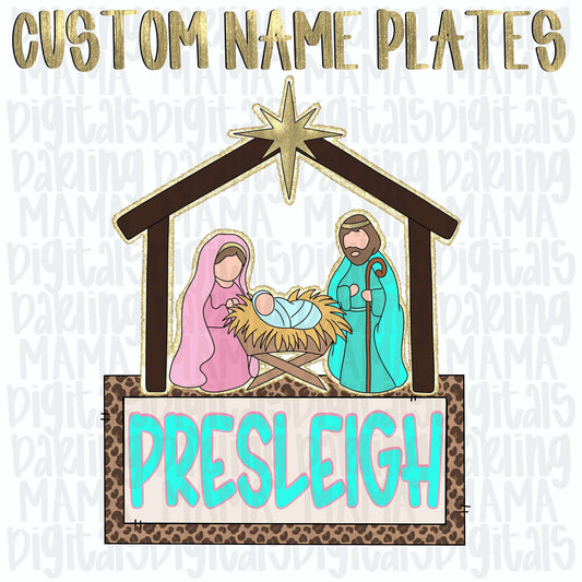 Custom cheetah nativity