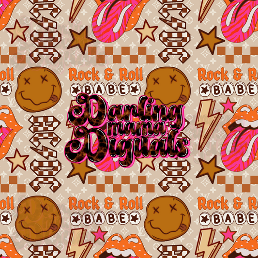 Rock and roll babe seamless file
