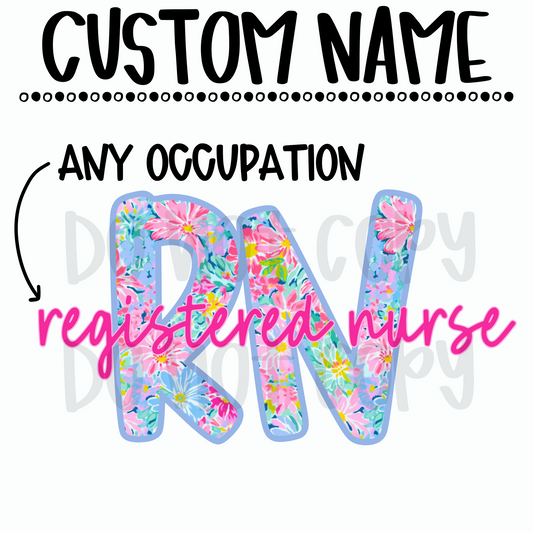 Floral Occupation Custom name