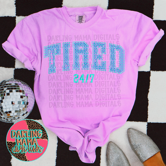 Blue Checkered Tired 24/7