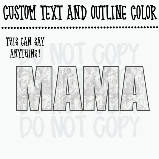 Custom real camo text