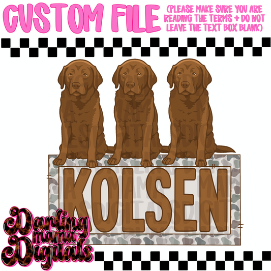 Custom brown lab