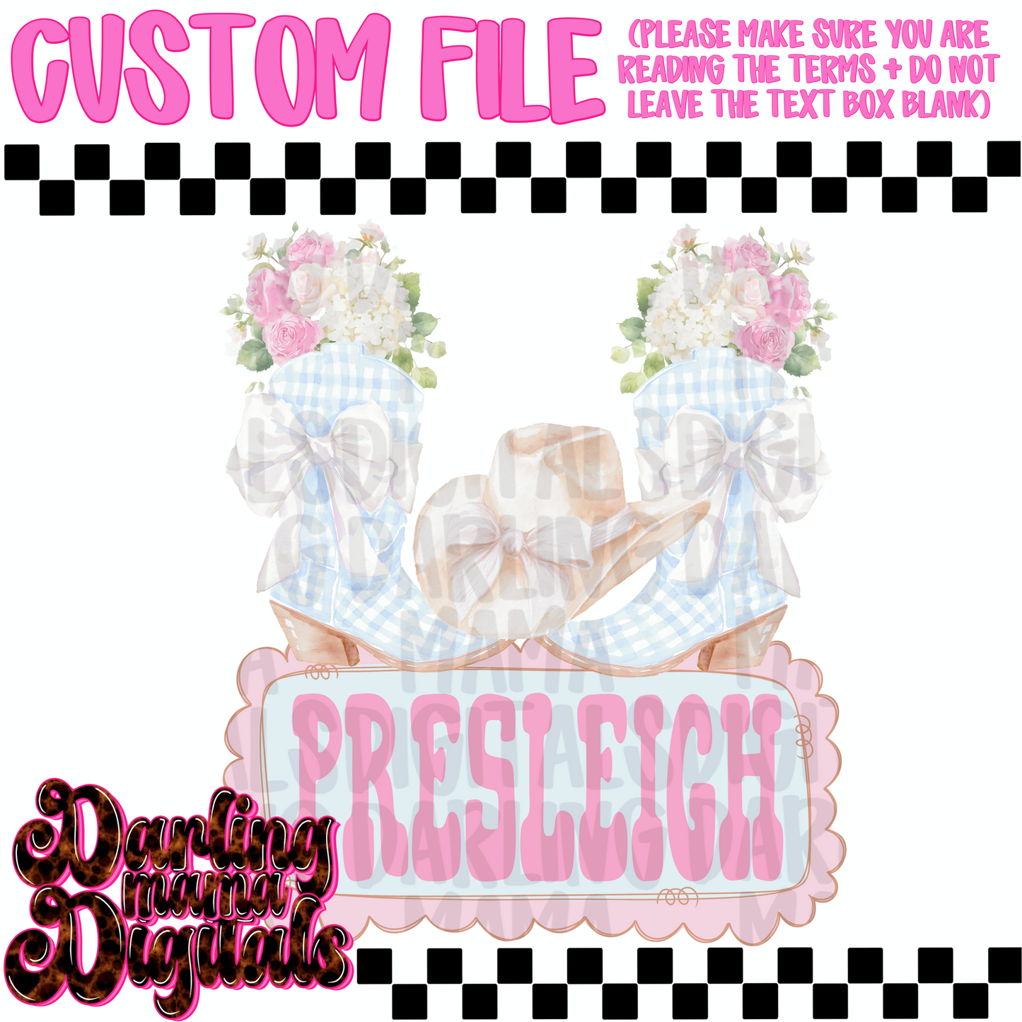 Custom coquette boots