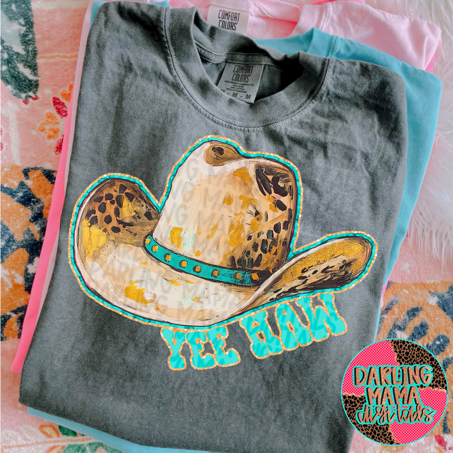 Painted Cowboy Hat Yee Haw