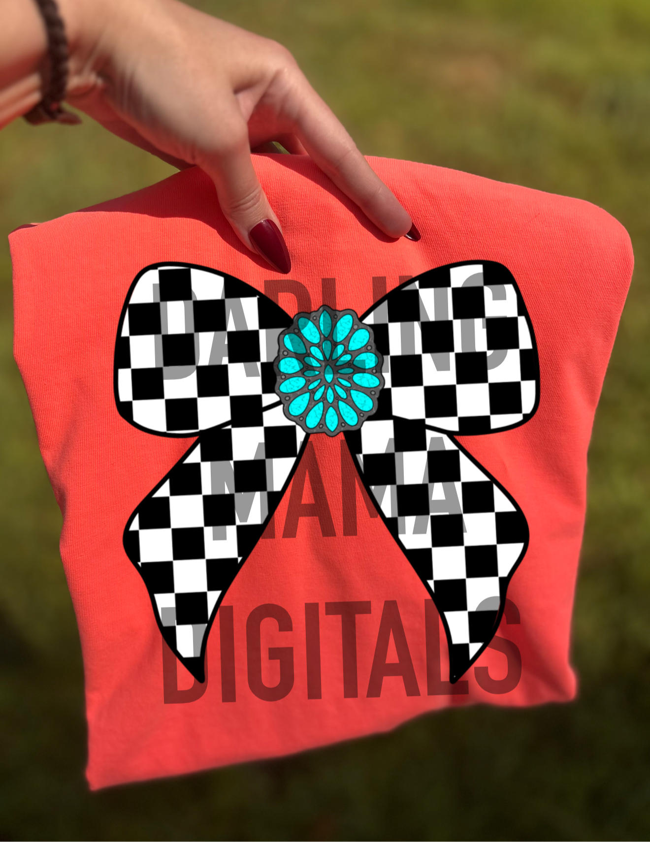 Checkered Western Bow