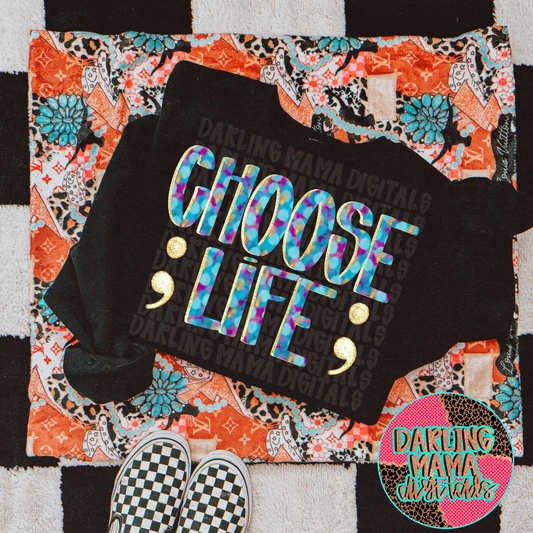 Hand Painted Hand Lettered Choose Life Suicide Awareness
