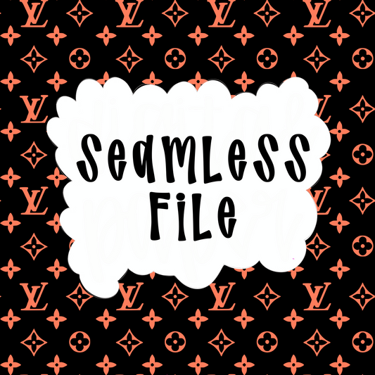 Orange and Black Boujee Symbol Seamless