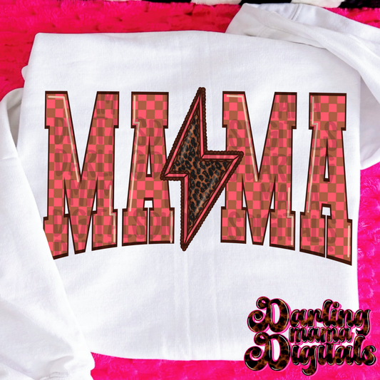 Pink lightening bolt mama