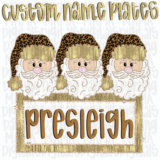 Custom real paint cheetah Santa