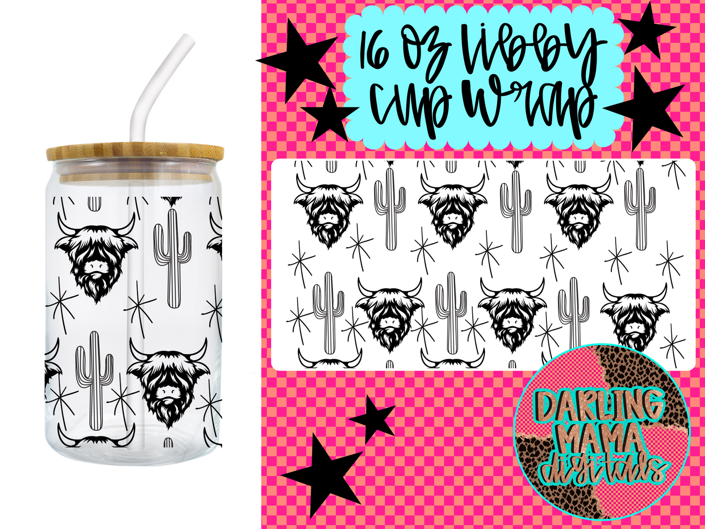 Highland cow Cup Wrap