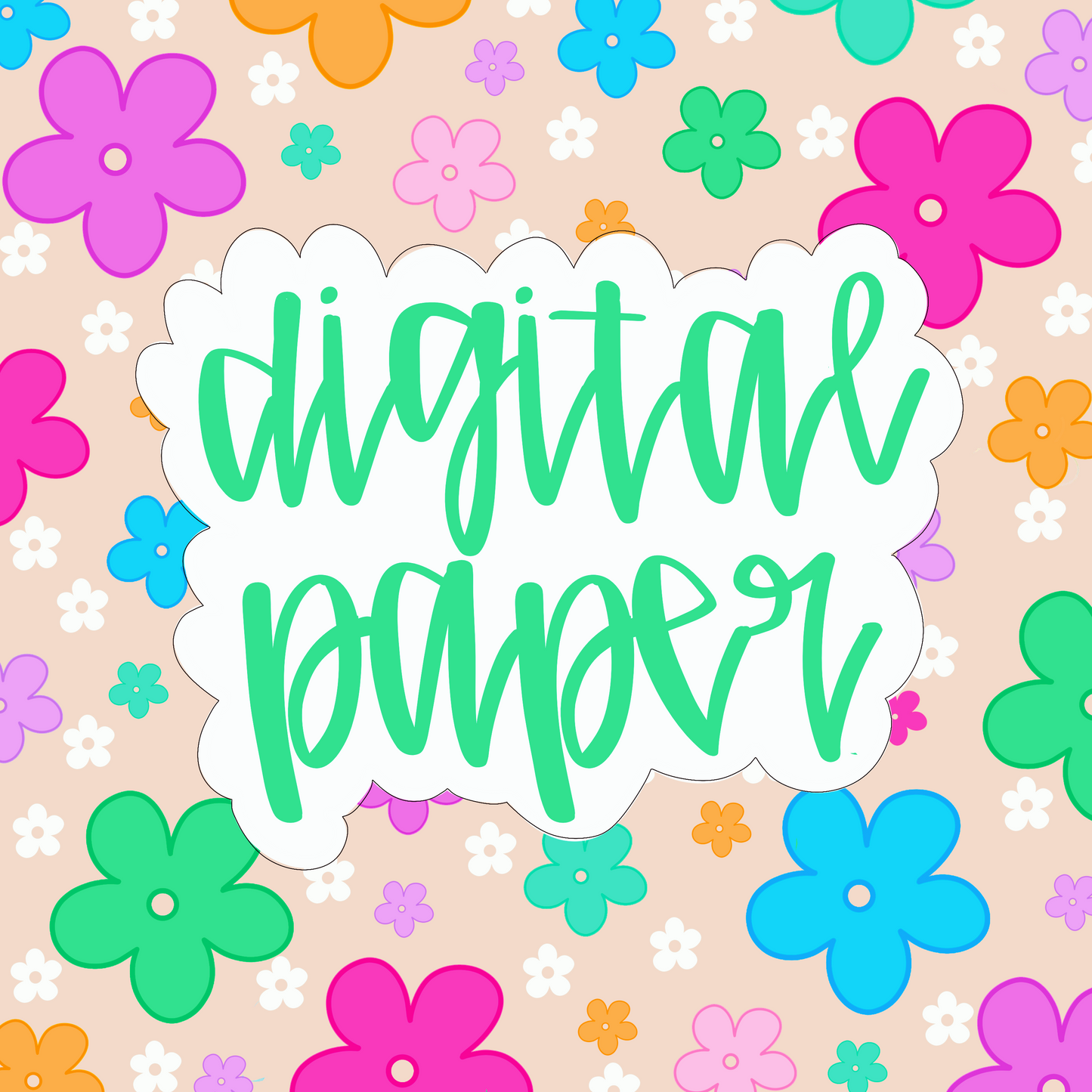 Flower DIGITAL PAPER NOT SEAMLESS
