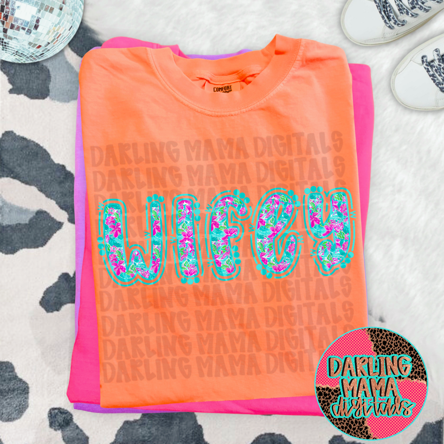 Bright Paisley Doodle Wifey