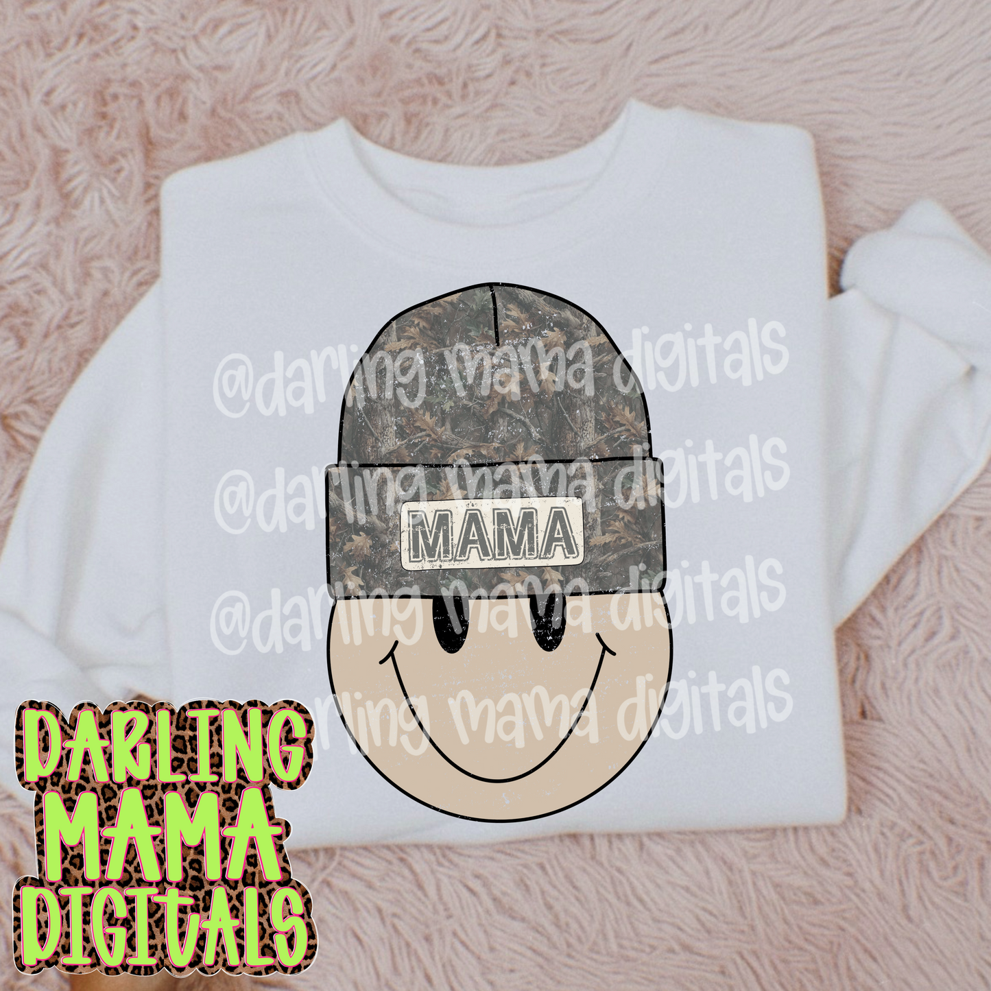 Camo smiley mama